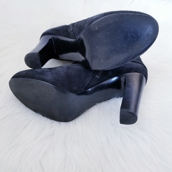 Guess LATOIAN Black Suede Ankle Boots Size 8 - Picture 7 of 8